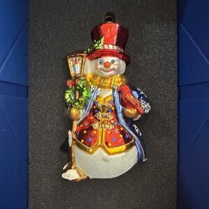 TRIMSETTER By Dillard’s Artisan Collection Snowman handmade Glass Poland